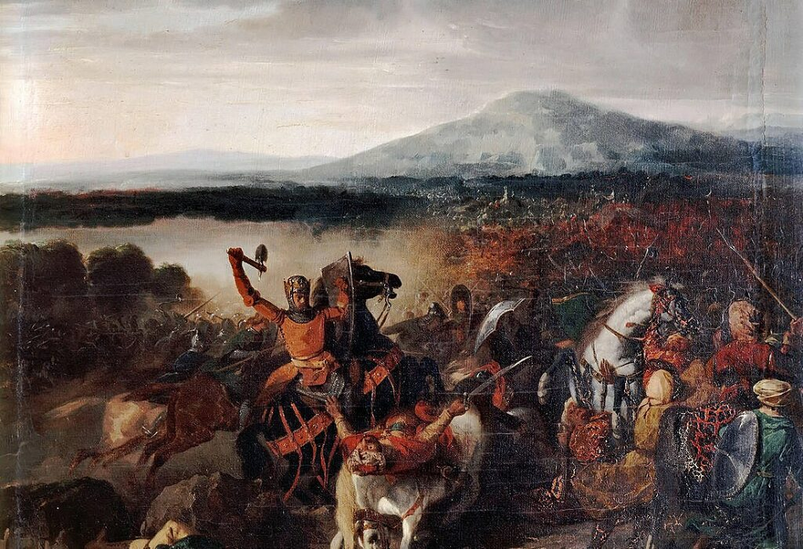 Bức tranh Trận Cerami (1063), Đại bá tước Roger I của Sicily chiến đấu chống lại quân Hồi giáo