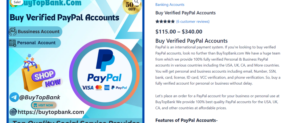 Cover image for Worldwide Best Places To Buy Verified PayPal Accounts